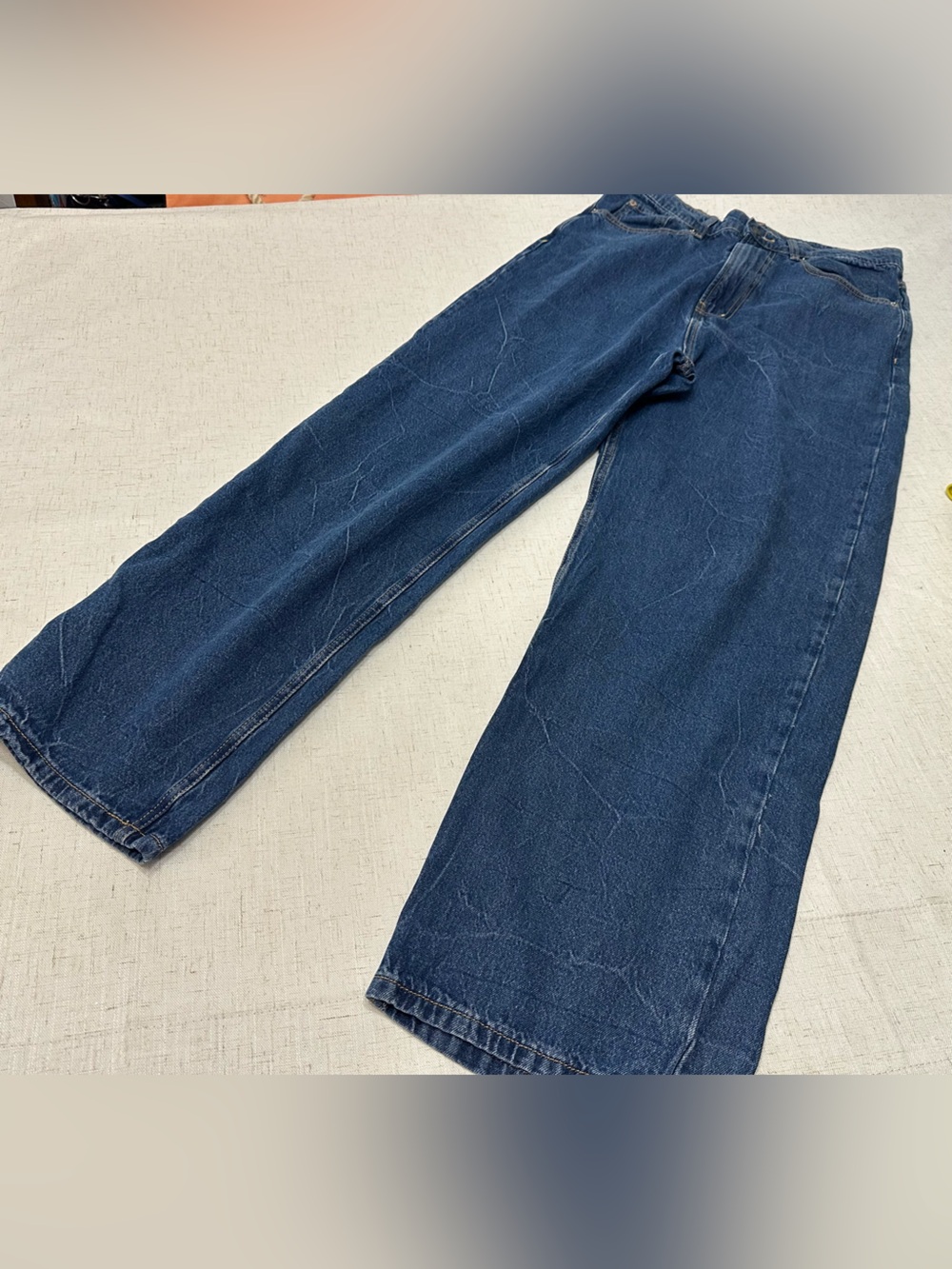 BDG Wide Leg High-Rise Jeans in Blue Denim - Picture 4 of 11